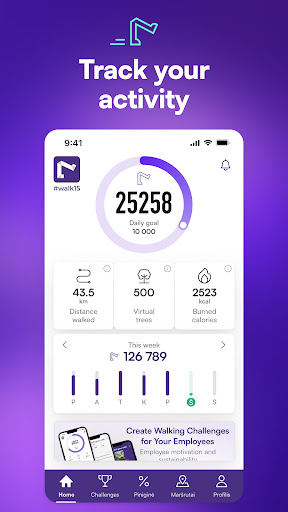 Screenshot of #walk15 – Useful Steps App