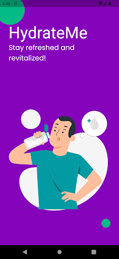 Android application HydrateMe - Hydration Tracker screenshort