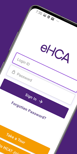 Android application eHCA screenshort