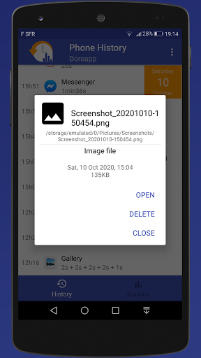 Phone history - Usage remember