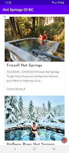 Hot Springs Of BC Guide Screen 3