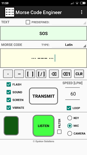 Screenshot of Morse Code Engineer