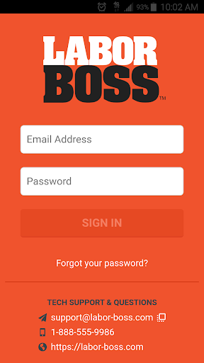 Android application Labor Boss screenshort