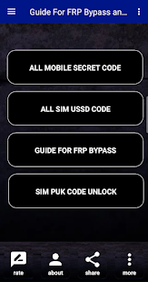 Guide For FRP Bypass and Sim/Mobile Reset code Screenshot
