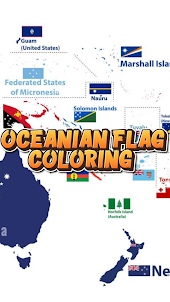coloring oceania flag