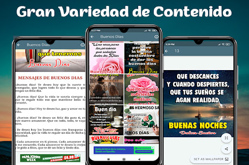 Android application Saludos Días, Tardes, Noches screenshort