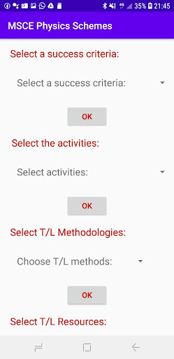 MSCE Physics Schemes