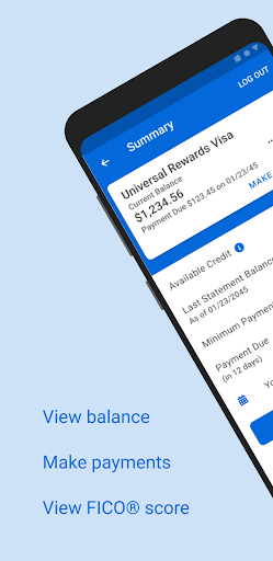 Universal Rewards Visa Screen 2