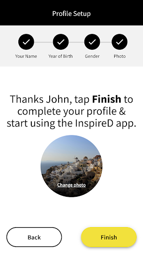 The InspireD Reminiscence App Screen 2