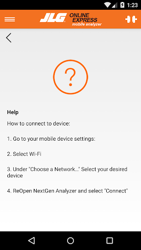 Android application JLG Analyzer screenshort