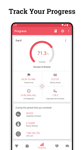 Quit Tracker: Stop Smoking Screenshot 2 - AppWisp.com