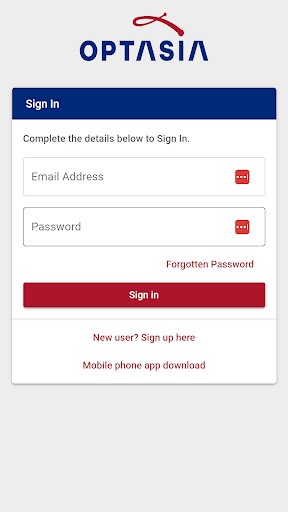Android application OptasiaHUB screenshort