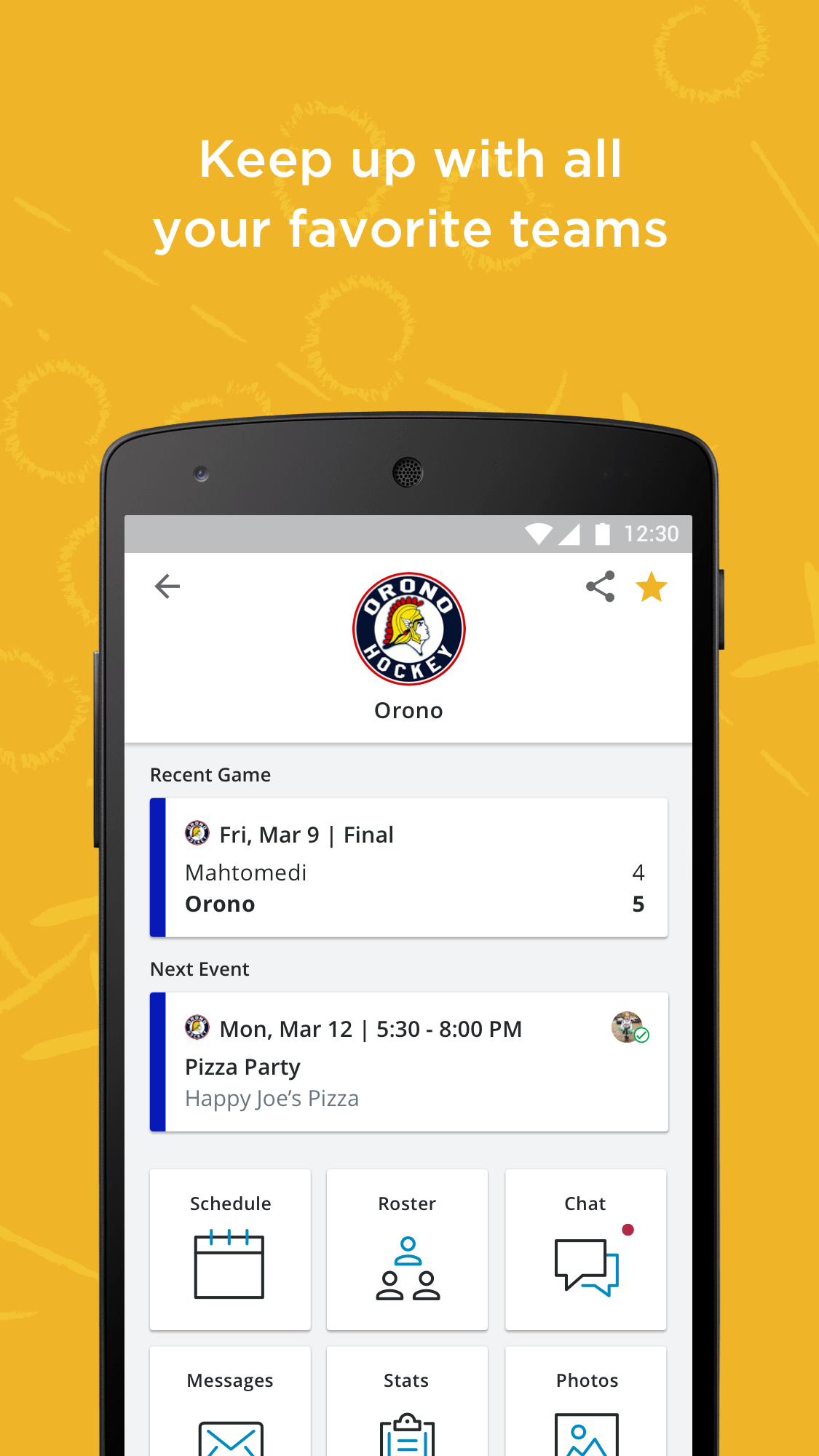 Android application SportsEngine – Team Management screenshort