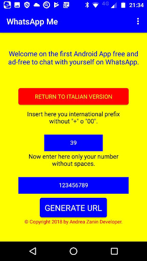 Vecchia Versione MessageME On WA