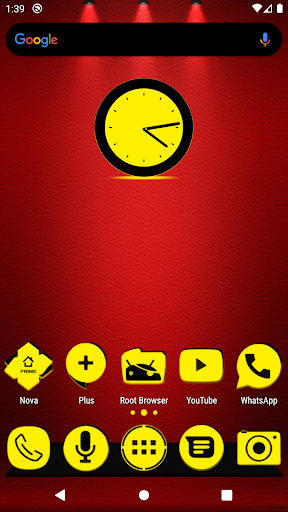 Android application Yellow and Black Icon Pack screenshort