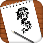 Cover Image of Télécharger How To Draw Tattoos Offline  APK