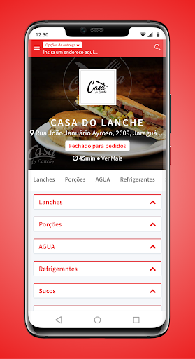 Android application Casa do Lanche screenshort
