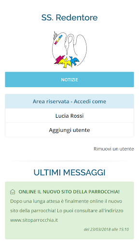 Android application La Mia Parrocchia screenshort