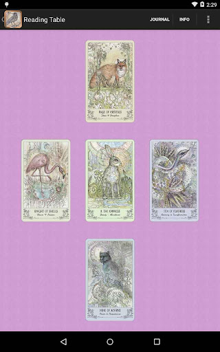 Screenshot of Spiritsong Tarot