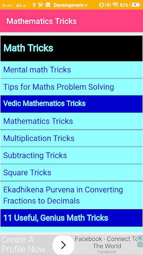 Mathematics Tricks Screen 2