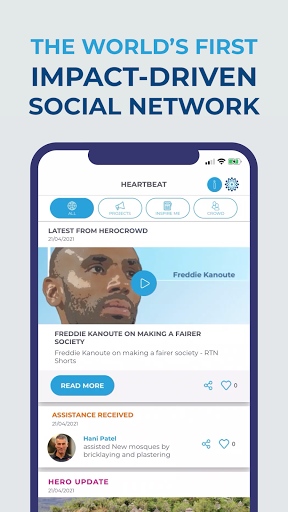 Android application HeroCrowd screenshort