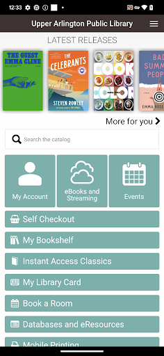 Android application UA Library screenshort