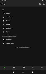 Captura de tela do Emby para Android