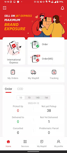 Android application J&T VIP Malaysia screenshort