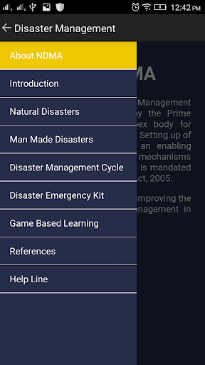 Disaster Management Screen 2