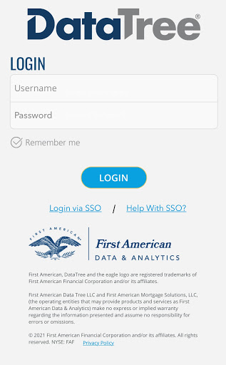 Android application DataTree Mobile screenshort