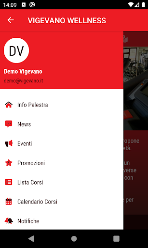 Android application Vigevano Wellness screenshort