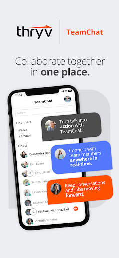 Android application Thryv TeamChat screenshort