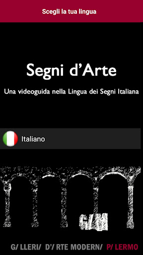 Android application Segni d’Arte Videoguida in LIS screenshort
