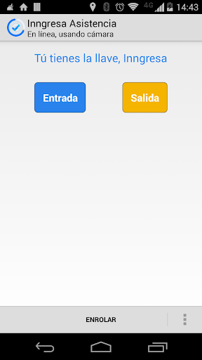 Android application Inngresa Asistencia screenshort