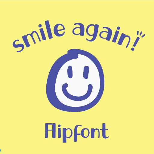 unusmileagain™ Latin Flipfont logo