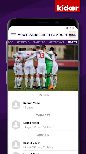 Android application Vogtländischer FC Adorf screenshort