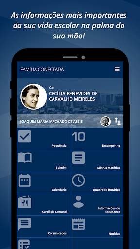 Android application SIEC - Família Conectada screenshort