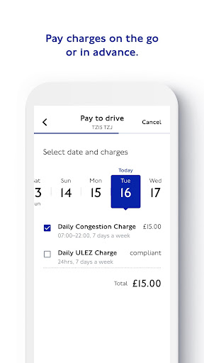 TfL Pay to Drive in London Screen 3