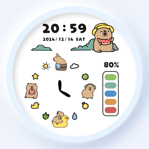 Summer Capybara Watch Faces Download on Windows