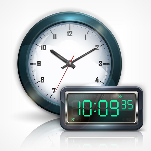 Analog clock logo