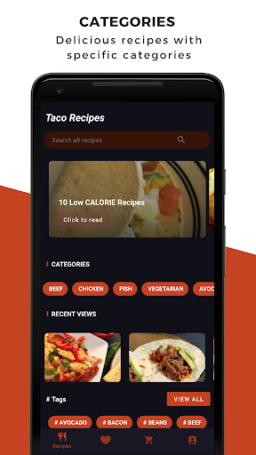 Android application Mexican Taco Recipes Offline screenshort