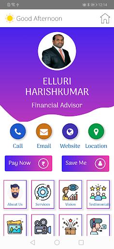 Android application ELLURI HARISH KUMAR screenshort
