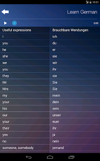 Learn German Audio Course Screen 3