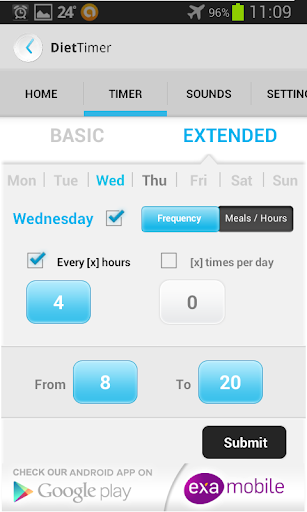 Diet Timer Fast Way XXL ->Slim Screen 3