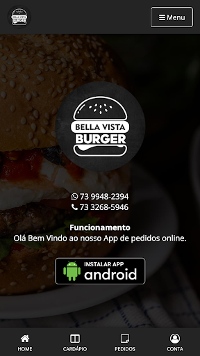 Android application Bella Vista Burger screenshort