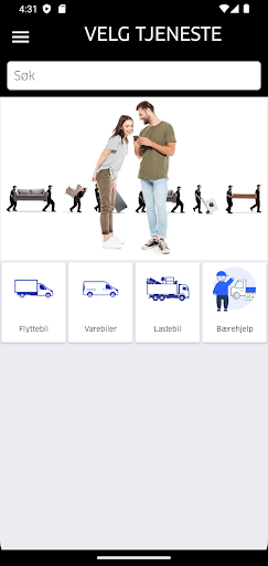 Android application FLYTTEAPPEN screenshort