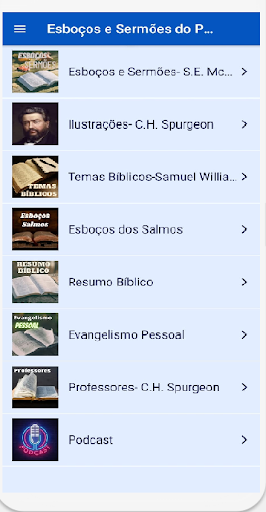 Android application Esboços e Sermões - S.E.McNair screenshort
