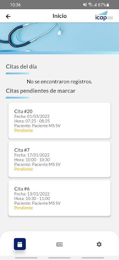 ICAP Adherencia Screen 2