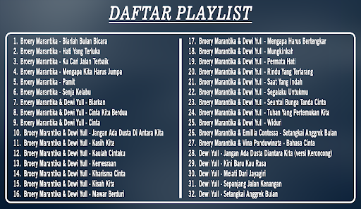 Android application Duet Broery & Dewi Yull Ofline screenshort