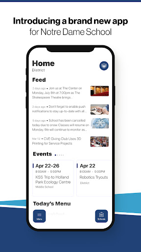 Android application Notre Dame Catholic School, CA screenshort
